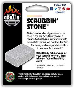 Better Grillin Scrubbin Stone Grill Cleaner-Scouring Brick/Barbecue Grill Brush/Barbecue Cleaner for BBQ, Griddle, Racks