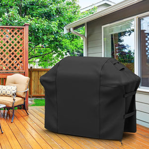 SHINESTAR Grill Cover for Weber Genesis 400 Series, Double Straps and Built-In Vents,Heavy Duty & Waterproof, Fits Grill up to 69 Inch Wide, Black