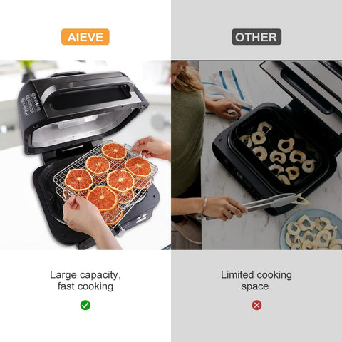 Image of Air Fryer Rack, Multi-Layer Dehydrator Rack Accessories Compatible with Ninja Foodi Grill XL FG551 IG601 IG651