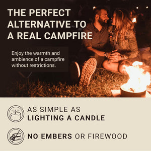 Radiate XL 8" Portable Campfire as Seen on Shark Tank - up to 5 Hours of Burn Time - Reusable Travel Fire Pit for Camping, Patios, and Beach Days - Great Alternative to a Real Fire - Made in USA