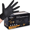 Thor Grip Heavy Duty Black Industrial Nitrile Gloves with Raised Diamond Texture, 8-Mil, Latex Free, 100-Ct Box