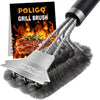 Safe Grill Brush and Scraper with Deluxe Handle - 18" Grill Cleaner Brush Stainless Steel Bristle Grill Brush for Outdoor Grill Wizard Grate - BBQ Brush for Grill Cleaning Ideal Grilling Gifts