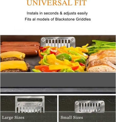 Image of Magnetic Grease Gate Food Mesh Screen Block Food from Falling into Rear Grease Trap Cup Tray,Griddle Accessories for Blackstone Griddles.Powerful Magnetism&Heat Resistance