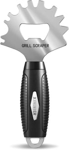XIANGMIER Stainless Steel BBQ Grill Scraper- Grill Grate Cleaner- Barbecue Grill Brush Non-Bristles Safer than Wire Brush-Perfect BBQ Cleaning Tools-Works with Most Grill Grates (Black)