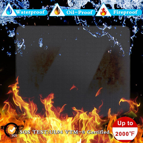 Image of Thickened 60X42 Inch under Grill Mat for Outdoor Grill, Fireproof Mat for Lawn, Smokers, Gas Grills, Deck and Patio,Fireplace Mat Fire Pit Mat,Oil-Proof Waterproof Non-Slip BBQ Protector