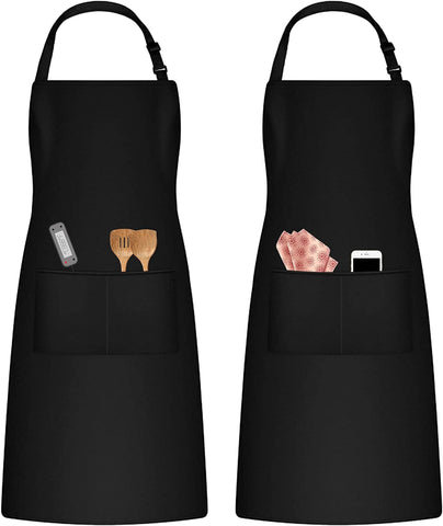 Image of Unisex Chef Apron, Professional Apron, Oil and Water Resistant, Heavy Duty Breathable, Large Straps and Large Pockets