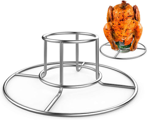 Image of RUSFOL Beercan Chicken Rack, Stainless Steel Chicken Stand for Smoker and Grill