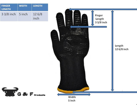 Image of 1682 Dupont Nomex Heat Resistant Gloves for Cooking, Grilling, Fireplace and Oven, Barbecue Pit Mitt, BBQ Gloves, Sold by 1 Piece