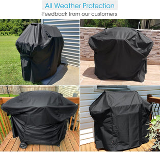 Unicook 58 Inch Grill Cover for Weber Genesis II, Genesis II LX 300 Series and Genesis 300 Series Gas Grills, Heavy Duty Waterproof Barbecue Cover, Fade Resistant BBQ Cover, Compared to Weber 7130