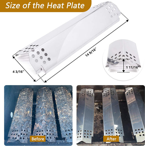 Image of Grill Parts Kit Compatible with Nexgrill 720-0896B 720-0896C 720-0882A 720-0896 720-0925 720-0896E Grills, 6 Pack Grill Burner Tubes & Grill Ignitors & Flame Tamers Heat Shields