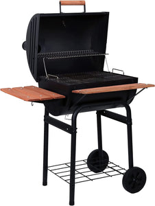 Char-Griller E2123 Wrangler 635 Square Inch Charcoal Grill/Smoker, Black