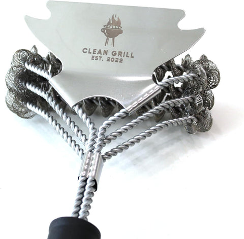 Image of Clean Grill Superior BBQ Grill Brush - Efficient, Safe Wire Bristle Barbecue Cleaning Tool - Extra Strong Cleaner, for Grill Lovers, Ideal for Cleaning Any BBQ Grill