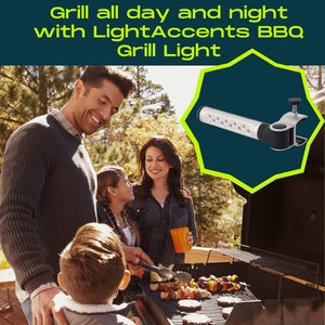 Barbecue Grill Light BBQ Grill Light- Battery Operated LED BBQ Light Aluminum Clamp Barbeque Grill Lights - Grill Lights for Outdoor Grill or Smoker - the Best BBQ Grill Accessories - BBQ Light