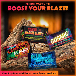 Magical Flames Fire Color Changing Packets for Campfires, Fire Pit, Outdoor Fireplaces - Camping Essentials for Kids & Adults - 12 Pack