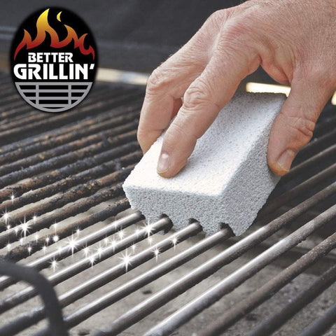 Image of Better Grillin Scrubbin Stone Grill Cleaner-Scouring Brick/Barbecue Grill Brush/Barbecue Cleaner for BBQ, Griddle, Racks