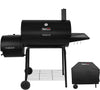 CC1830RC 30 Barrel Charcoal Grill with Offset, 811 Square Inches Smoker with Cover for Outdoor Garden, Patio, and Backyard Cooking, Black