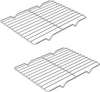Linkidea Metal Grate Cooling Rack Pack of 2, Stainless Steel Baking Cooling Rack Rectangle 8'' X 10'', Oven Safe Grid Wire Racks for Roasting Disposable Pan