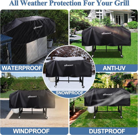 Image of Grill Cover for Outdoor, Upgraded Barbecue Grill Cover with Nano Coating，Heavy Duty Waterproof Char Broil Griddle Cover, 36 Inch Blackstone Griddle Cover for 1554, 1825，Weber BBQ Grill