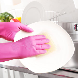 Golden Non-Slip Reusable Kitchen Rubber Gloves (Large, 1 Pairs ), Cleaning, Kitchen