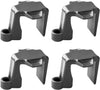 Boat Bumper Clips Hangers Adjusters Cleats 4Pack, Pontoon Fender Clips for Docking, Durable ABS Boat Fender Clips for 1 Inch and 1.25 Inch Square Tube, Grey