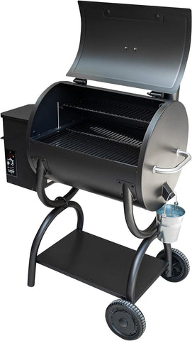 Image of ZPG-550A Wood Pellet Grill & Smoker, 16Lbs Large Hopper Capacity, 585 Sq in Cooking Area, 8 in 1 Versatility, Black
