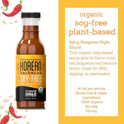 Image of (2 Pack) Ocean'S Halo, Organic Soy-Free Spicy Korean BBQ Sauce, 12 Ounce