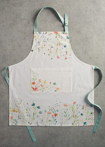 100% Cotton Kitchen Apron with an Adjustable Neck with Long Ties for Women Men Chef