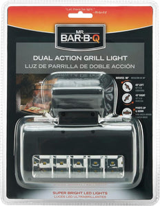 Super Bright BBQ LED Grill Dual Action Light, Adjustable Light Head & Strap for Entire Grilling Space, Water & Heat Resistant