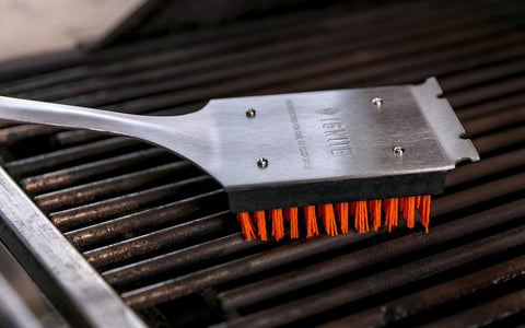 Image of Ignite Stainless Steel Cool Grill Brush | Durable & Effective with Safe Nylon Grill Bristles | No Risk of Broken Wire Bristles | Safe for Porcelain, Ceramic, Steel, & Iron Grates | Best Grill Cleaner