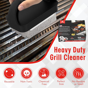 Griddle Cleaning Kit for Blackstone, Flat Top Grill Cleaning Kit with Grill Stone, Griddle Scraper & Griddle Brush with Handle - Easy to Remove Stain(10 PCS)