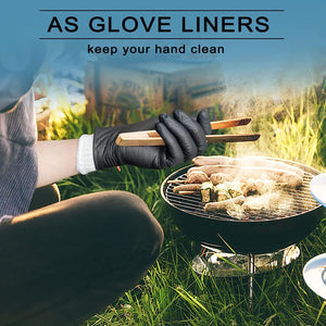 12 Pairs Cotton Glove Liners for BBQ, Cooking, Grilling, Food Handling - Safety Work Gloves Hand Saver, Large