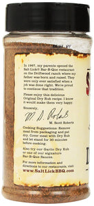 Salt Lick Original Dry Rub Seasoning - for BBQ Pit & Grill, 12 Oz