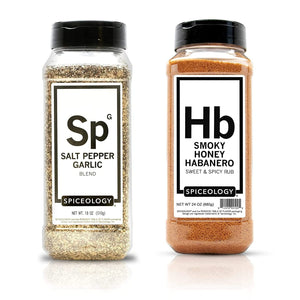 - Salt Pepper Garlic (SPG) and Smoky Honey Habanero Bundle - All Purpose Seasoning and BBQ Rubs and Spices for Grilling Steak, Chicken, Pork and Hamburgers