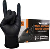 8Mil Black Nitrile Gloves Small 100Pcs Disposable Powder & Latex Free Diamond Textured Heavy Duty Black Gloves