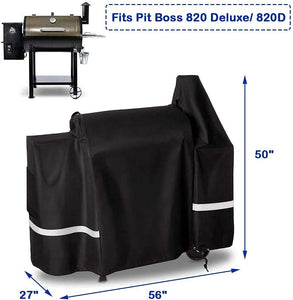 Grill Cover for Pit Boss 820 Deluxe, 820 Pro, 850 Pro Series Wood Smoker Pellet Grills Accessories, Cover for Pit Boss 820D, 820FB, 820PB, 820SP, 820SC, Heavy Duty Fabric Barbecue Grill Cover