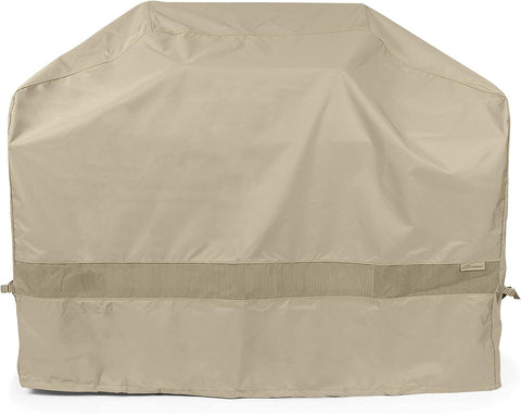 Image of Covermates Grill Cover – Weather Resistant Polyester, Adjustable Drawcord, Mesh Vent, Grill and Heating-Khaki