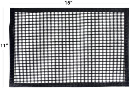 Non-Stick BBQ Mesh Grill Mat- Perfect for Smokers - Traeger, Green Egg, Kamodo Compatible - 2 Mats