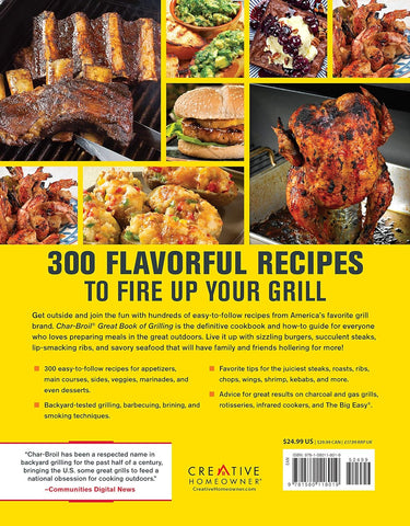 Image of Char-Broil Great Book of Grilling: 300 Tasty Recipes for Every Meal: Delicious Appetizers, Meat, Veggies & More (Creative Homeowner) over 300 Mouthwatering Photos & Easy-To-Make Recipes for Your Grill