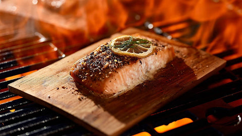 Image of 12 PK, Cedar Planks for Grilling Salmon,11"X 5.5" Better Smoking, Add Best Smoky Flavor to Salmon, Veggies, Restaurant Quantity