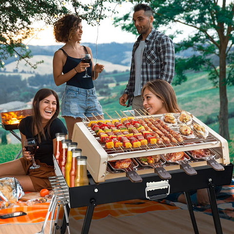 Image of Universal Portable Grill Table,  Flat Top Grill Griddles Stand with Built in Grill Caddy - Designed to Fit Tabletop Blackstone Griddle & Many Others - Outdoor Cooking Camping & Tailgating