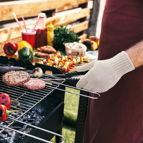 Image of 12 Pairs Cotton Glove Liners for BBQ, Cooking, Grilling, Food Handling - Safety Work Gloves Hand Saver, Large
