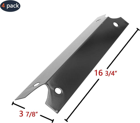 Image of 16 3/4" Porcelain Steel Heat Plate Shield Tent, Burner Cover Gas Grill Replacement for Brinkmann 4040, Charmglow Models 600-7100-0, BMHP1BBQ Vaporizor Flavorizer Bar PPG311 (4-Pack)