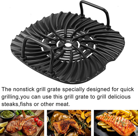 Image of Grill Grate Compatible with Ninja AG301 Foodi,Accessories for Ninja Foodi 5-In-1 Indoor Grill,Non-Stick Replacement Grill Griddle for Ninja Foodi AG300,AG400,AG302,EG201,LG450CCO,LG450CO,IG351A,IG302Q