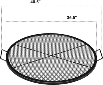 Onlyfire X-Marks Fire Pit Grill Cooking Grate, Outdoor Campfire BBQ Grill, round - 36 Inch