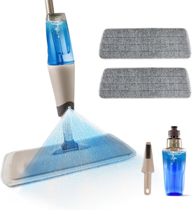 Eyliden Spray Mop, Mops for Floor Cleaning with 2Pcs Microfiber Reusable Pads and 22 Oz Bottle, Wet Jet Flat Mop for Wood Hardwood Laminate Ceramic Tiles Floor Cleaner Tools