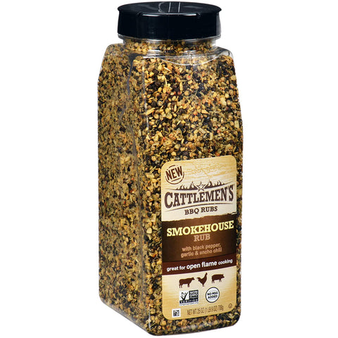 Image of Cattlemen'S Smokehouse Rub, 25 Oz - One 25 Ounce Container of Savory Smokehouse BBQ Seasoning with Peppery, Bold Flavor on Pizza, Steaks, and Briskets