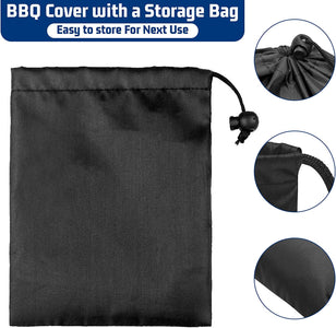 Grill Cover for Outdoor Grill-22 Inch Charcoal Kettle Grill Cover,Bbq Cover for Weber 22 Inch Charcoal Grill, Heavy Duty & Waterproof Hook&Loop and Drawstring,Waterproof for Weber Master