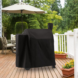 Pellet Grill Cover Compatible for Traeger 22, Lil Tex, Z Grill 550, Heavy Duty Waterproof Outdoor Full Length Smoker Cover, Fade Resistant Wood Pellet Grill Cover