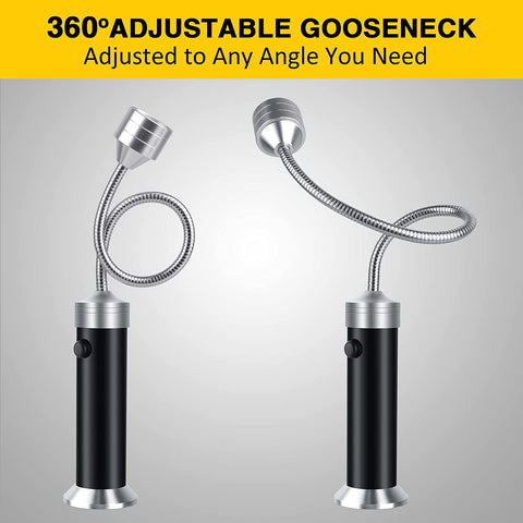 Image of Barbecue Grill Lights, BBQ Accessories for Outdoor Grill with Magnetic Base, Super Bright LED, 360 Degree Flexible Gooseneck, Water and Heat Resistant, Batteries Included - Pack of 2