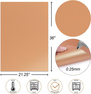 2 Pack Nonstick Copper Grilling Mats for 36 Inch Blackstone Griddle, Resuable Cooking Mats for Grilling, BPA and PFOA Free Heavy Duty BBQ Grill Mats, Griddle Accessories Kit -36 X 17.8 Inch